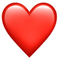 emoji corazón rojo