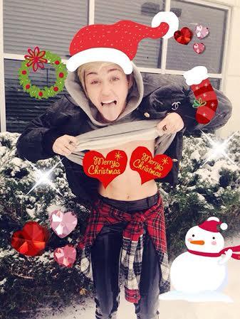 Tarjeta de Navidad de Miley Cyrus