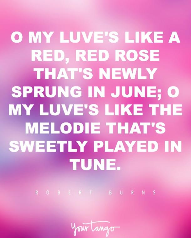 "A Red, Red Rose" poemas del alma gemela de Robert Burns