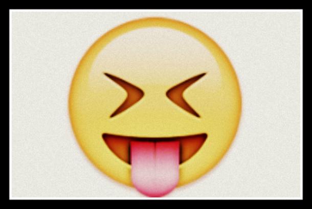 cara de emoji coqueta con lengua sacada y ojos bien cerrados