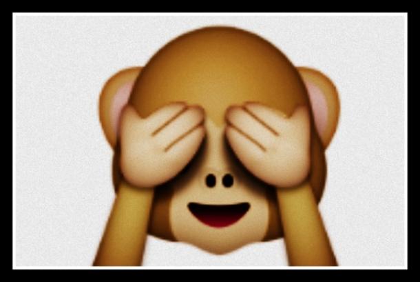 emoji coqueto no ver ningún mono malvado