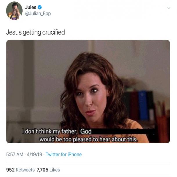 memes de pascua crucificado