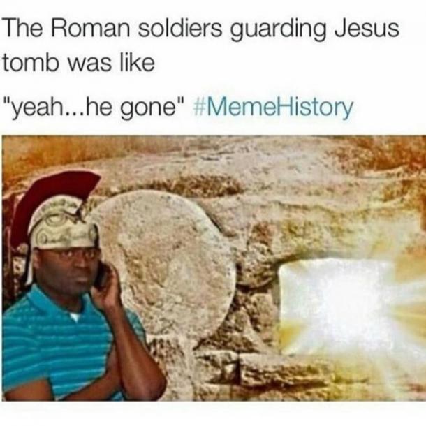 memes de pascua soldado romano