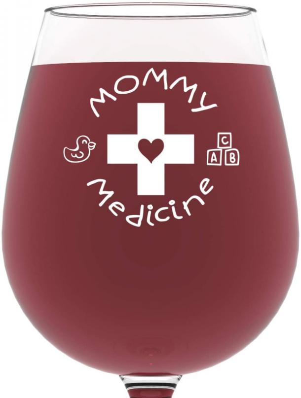 Mommy Medicine Funny Wine Glass regalos del día de la madre para la novia