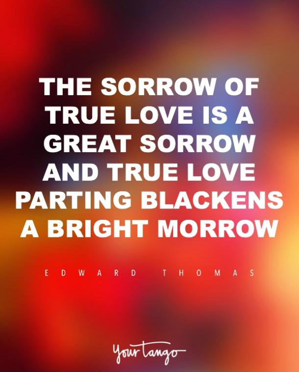 "The Sorrow of True Love" poemas del alma gemela de Edward Thomas