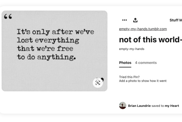 Brian Laundrie Pinterest - solo después de perderlo todo 